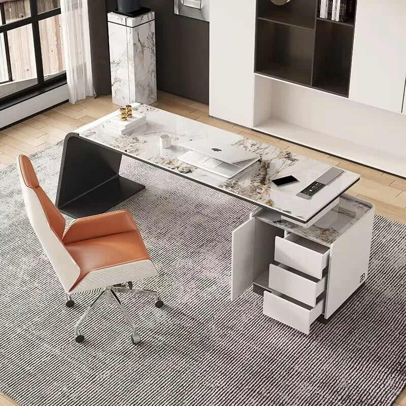 Executive Writing Desk Pullout Under Drawers Office Desks Organizer Scrivanie Per Computer Furniture