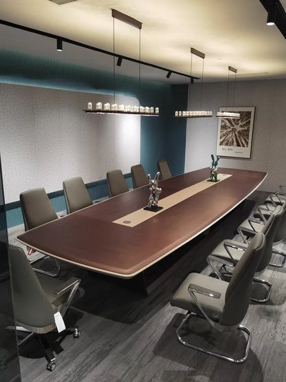 Painted conference table, long high-end training table