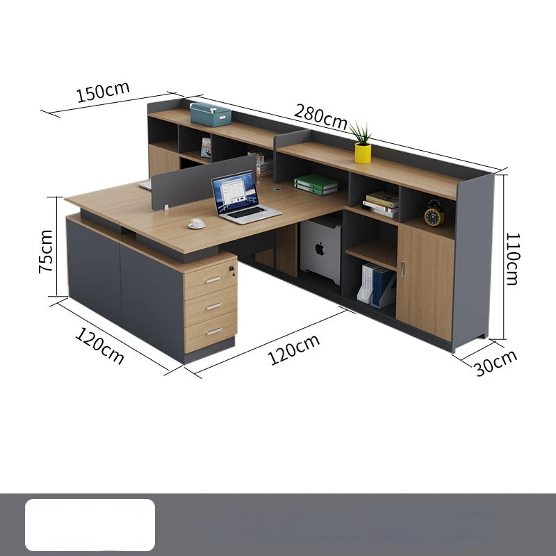 Minimalist Workstation Desks Combination Employee Finance Staff Tables Computer Luxurious Mesa De Escritorio Home Furniture