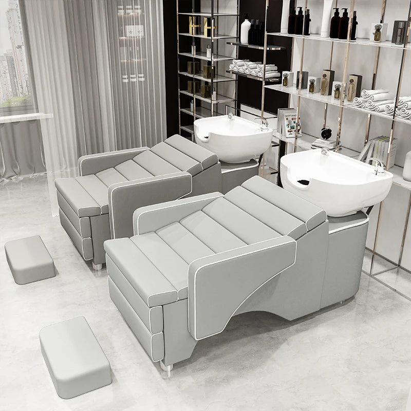 Simples Salon Shampoo Chair Reclining Professional Sink Stylist Hairwash Bed Head Spa Cama De Champu Salon Equipment Furniture