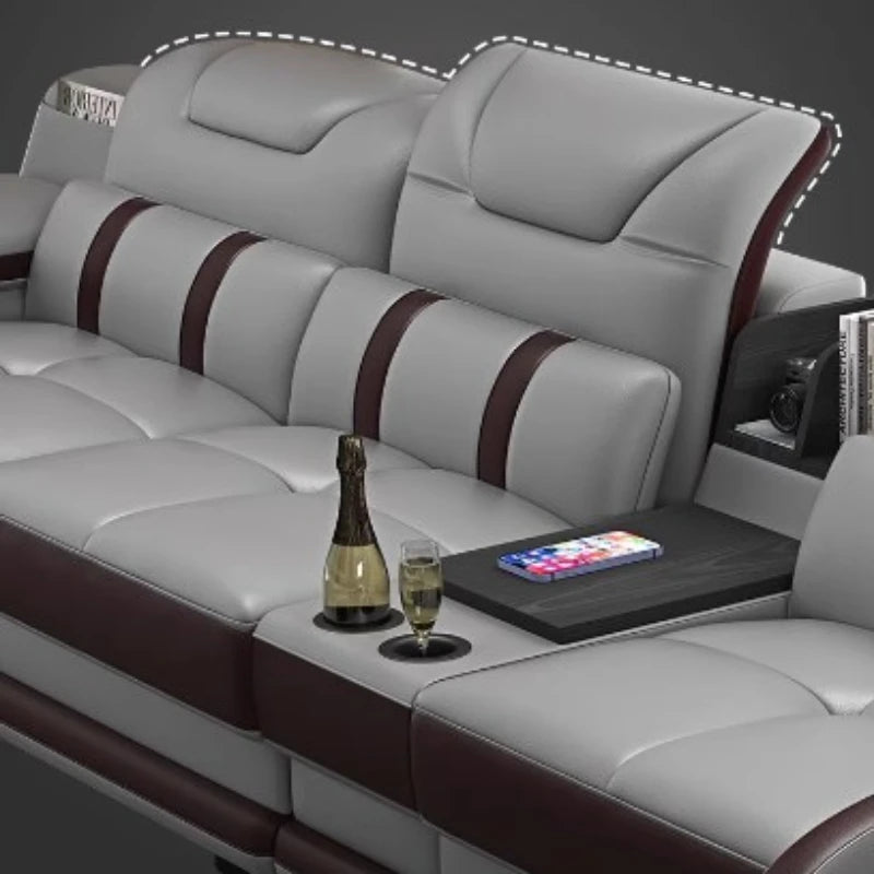 Luxury Wood Living Room Sofas Relaxing European Recliner Armchair Sofas Floor Massage Chair Divani Da Soggiorno Home Furniture