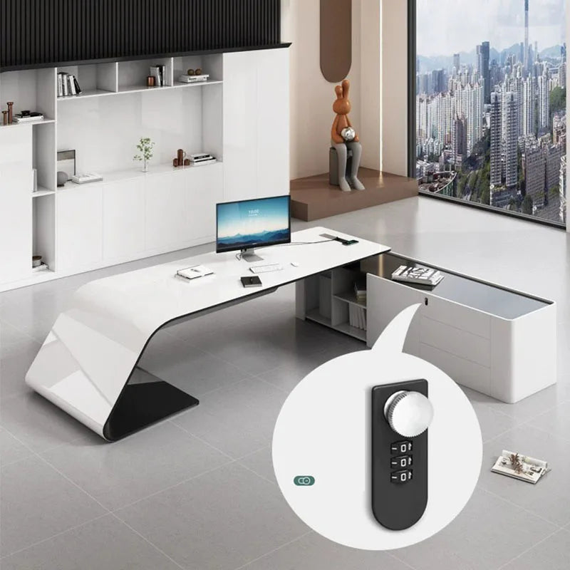 Minimalist Desk Computer Offices Corner Office Room Desks Offer Simple Table Professional Furniture Organizer Tafel
Study