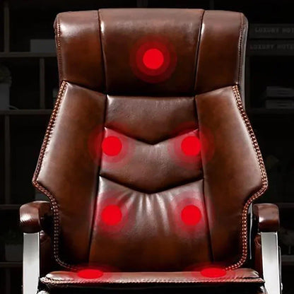 Luxury Swivel Recliner Desk Chair with Footrest.