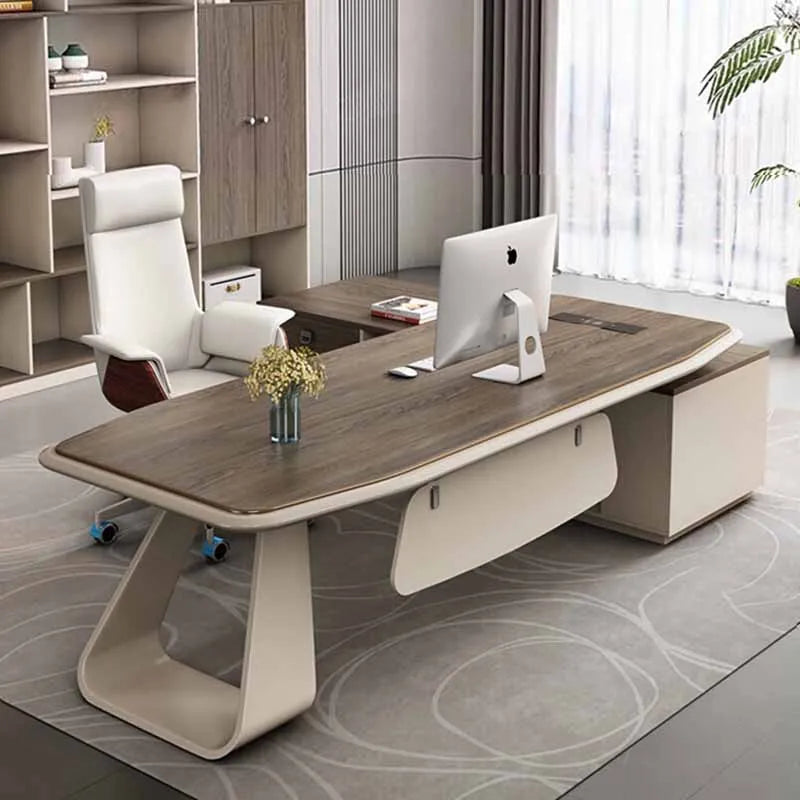 Corner Large Office Desk Organizer Storage Bedroom Coffee Gaming Office Desk Computer Home Drawers Table De Bureau Furniture
