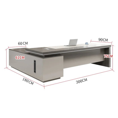 Modern Minimalist L Shape Computer Offices Desk Table Single Manager Officer Desks Extension Furniture Melamine Table p