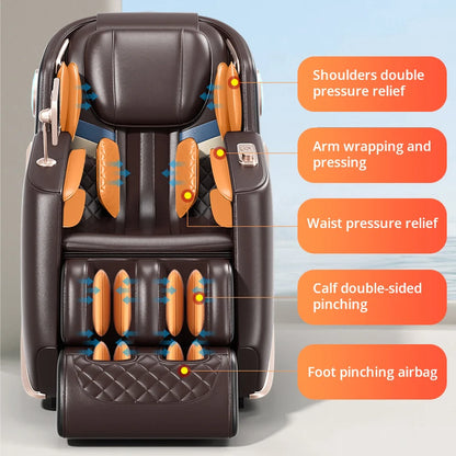 New Design Electric 4D Manipulator SL Track Zero Gravity Massage Chair Full Body Airbags Wrapped Massage chair with Bluetooth