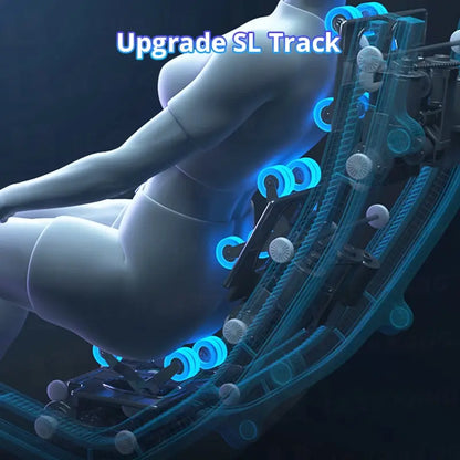 LEK AI Smart 4D Full Body Zreo Gravity Massage Chair Shiatsu Stretching Kneading Massage Chair with Legs Electric Extend