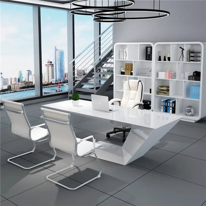 Salon desk High-tech modern boss executive table office computer table design executive desk white ceo desk office table