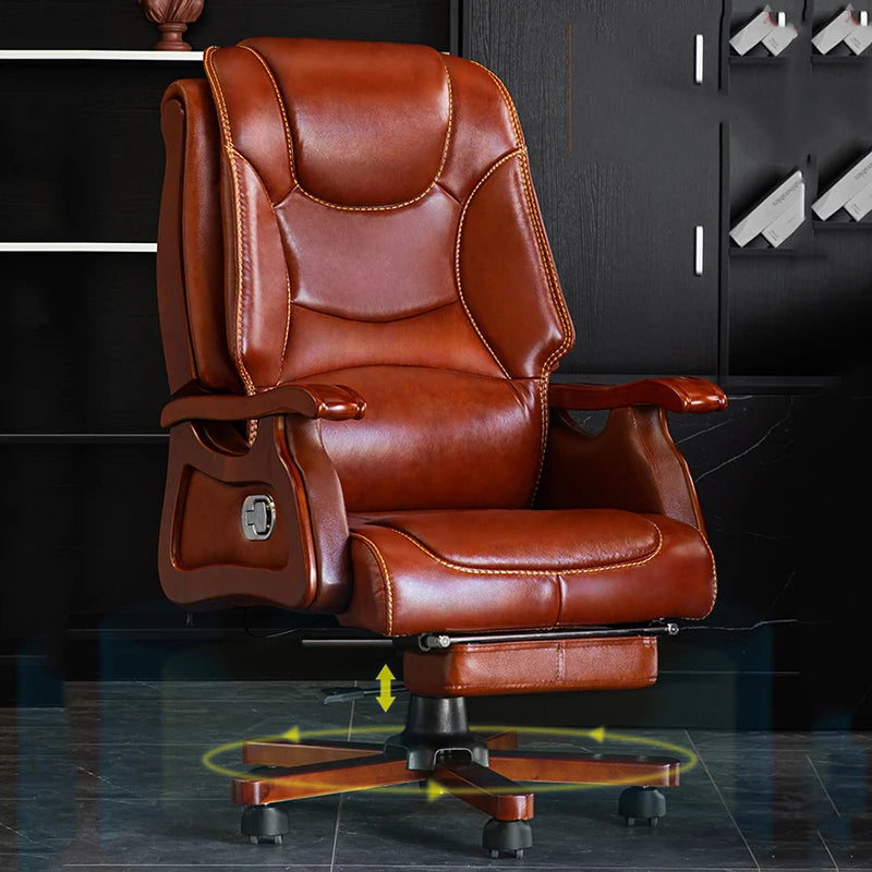 Comfortable Leather Office Chair with Massage Feature.