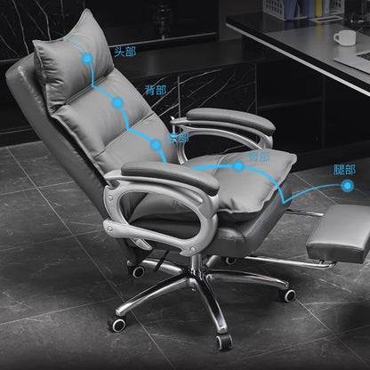 Luxurious Leather Office Chair Massage Comfort Home Boss Gaming Chair Vanity Living Room Sillas De Oficina Office Furniture Girl