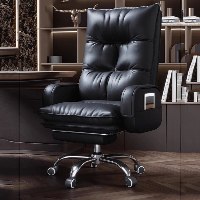 Leather Massage Full Body Office Chair Recliner Playseat Ergonomic Bar Comfortable Office Chair Lounge Stoel Library Furniture