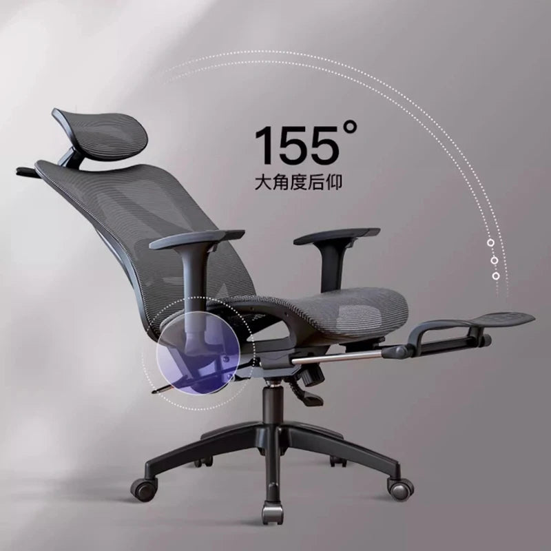 Ergonomic office chair for gaming and comfort, with reclining feature.