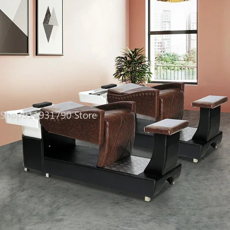 Massage Hair Washing Bed Head Spa Lounge Water Circulation Shampoo Chair Salon Adult Silla Peluqueria Salon Furniture MQ50XF