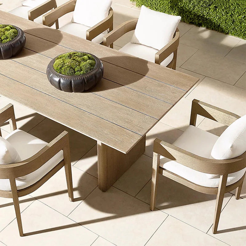 Luxury Wood Garden &amp; Conference Table Set