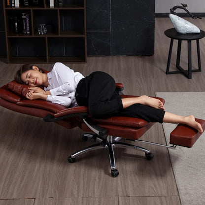 Rotating Office Chair with Armrests and Back Support Massager