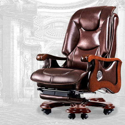 Rolling Leather Office Chairs Mobile Comfy Comfortable Lazy Meditation High Back Computer Chair Nordic Cadeira Gamer Furniture