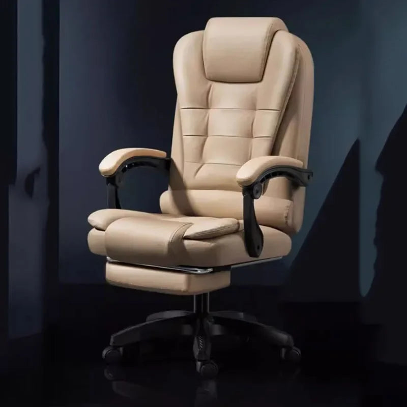 Tall Comfortable Black Office Chair Recliner Luxury Leather High Modern Office Chair Gaming Room Silla De Oficina Furniture