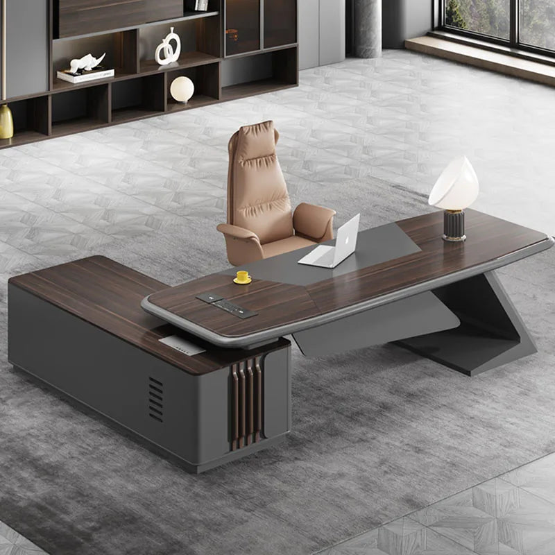 Office simple L-shaped executive table