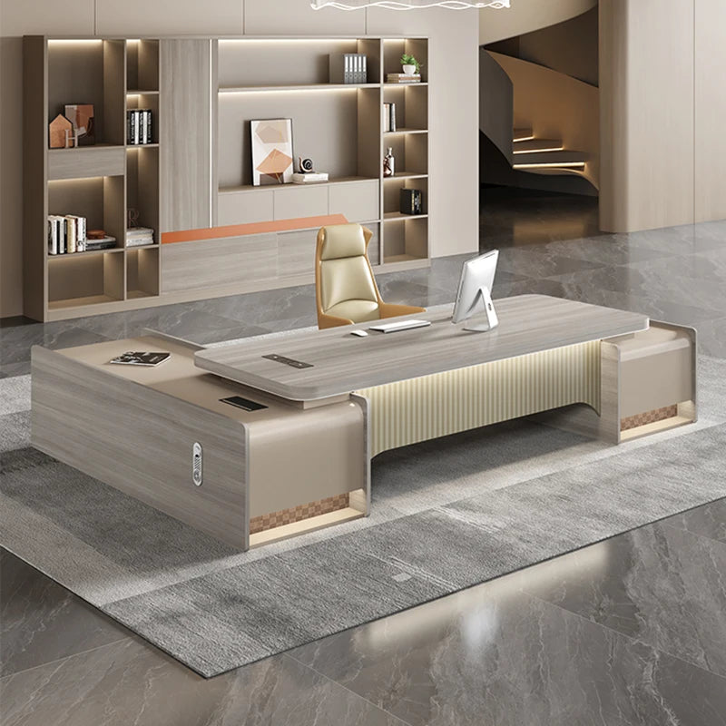 Executive Computer Office Desk Modern Writing Meeting Console Corner Storage Office Desk Workbench Bureau Meuble Home Furniture