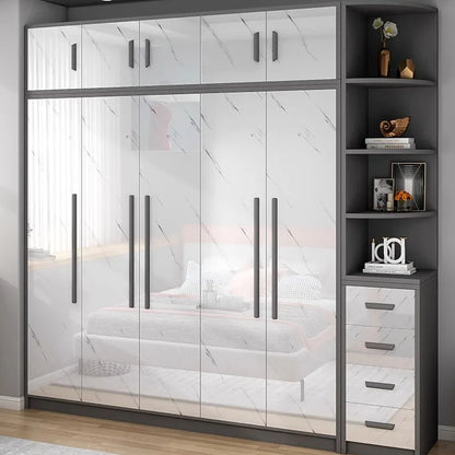 Women Wood White Wardrobe Storage Drawer Bright Nordic Bedroom Wardrobe Hotel Display Cabinet Ropero Armables Home Furniture