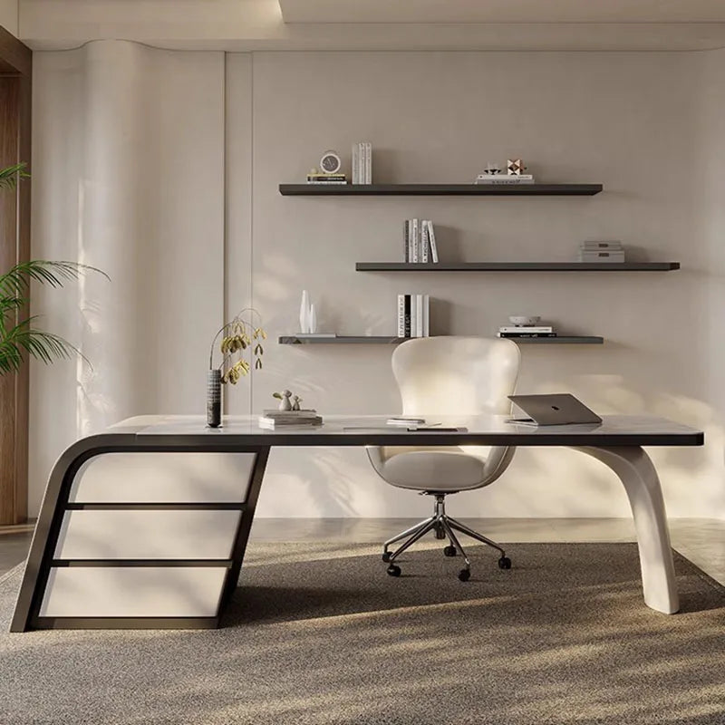 Executive Writing Desk with Pullout Computer Shelf