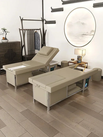 High-Grade Electric Bed - Special for Beauty Salon, Shampoo Bed, Head Therapy Bed, Water Circulation Fumigation Foot Bath Bed.