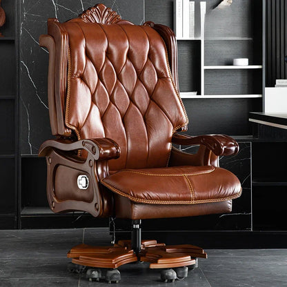Massage Recliner Office Chair Rolling Meditation Computer Leather Office Chair Bedroom Silla De Escritorio Salon Furniture