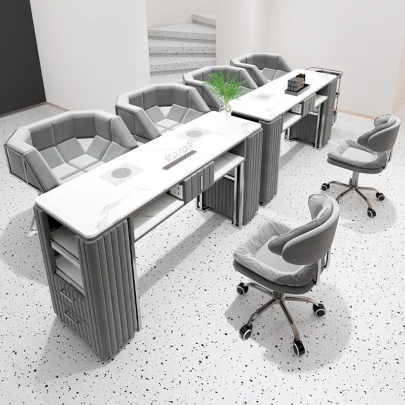 Manicure Table Japanese Marble Nail Desk Table Salon BeautyManicure Nails Professional Equipment Manicure Moveis Furniture