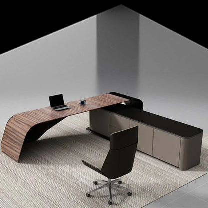 Luxury L-Shaped Executive Desk for Office