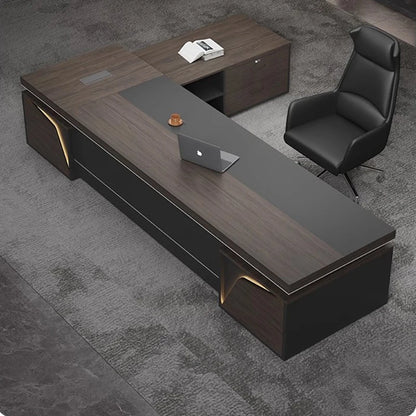 Luxury black study and gaming desk