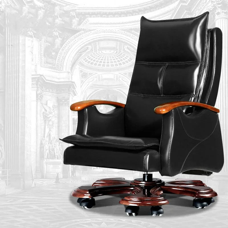 Luxury Computer Armchair: Comfortable Office Chair with Footrest