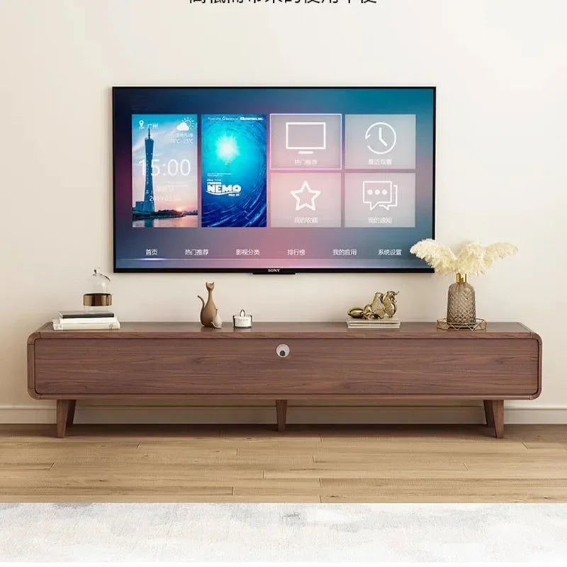 Vintage TV Stand – Luxury Entertainment Unit with Tray and Storage