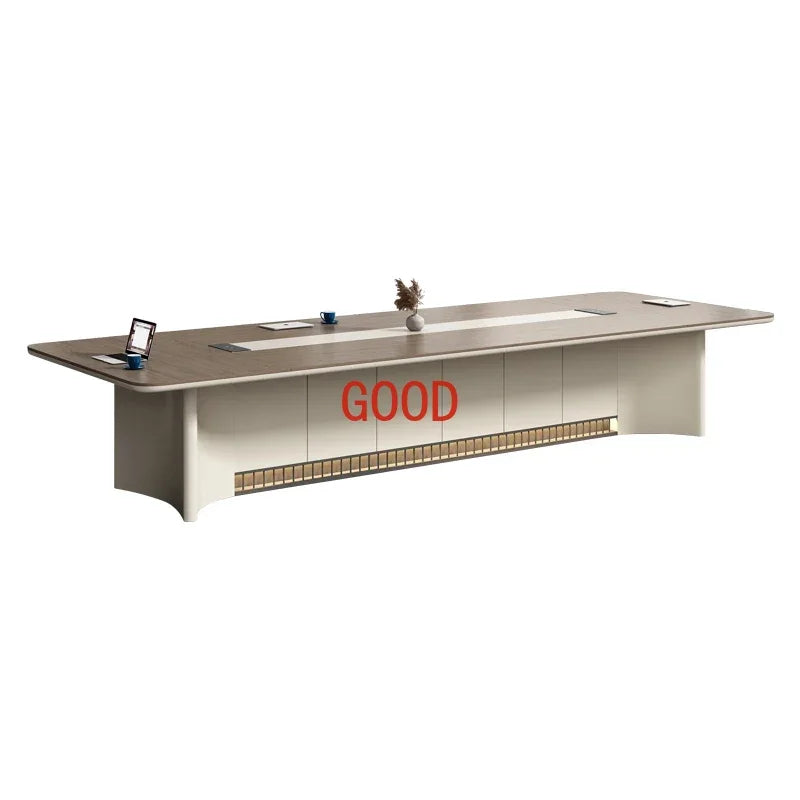 Lacquered Conference Long Table Large Luxury Reception Table Simple Modern Meeting Room Work Desk Training Office Furniture KMOD