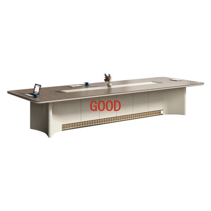Lacquered Conference Long Table Large Luxury Reception Table Simple Modern Meeting Room Work Desk Training Office Furniture KMOD