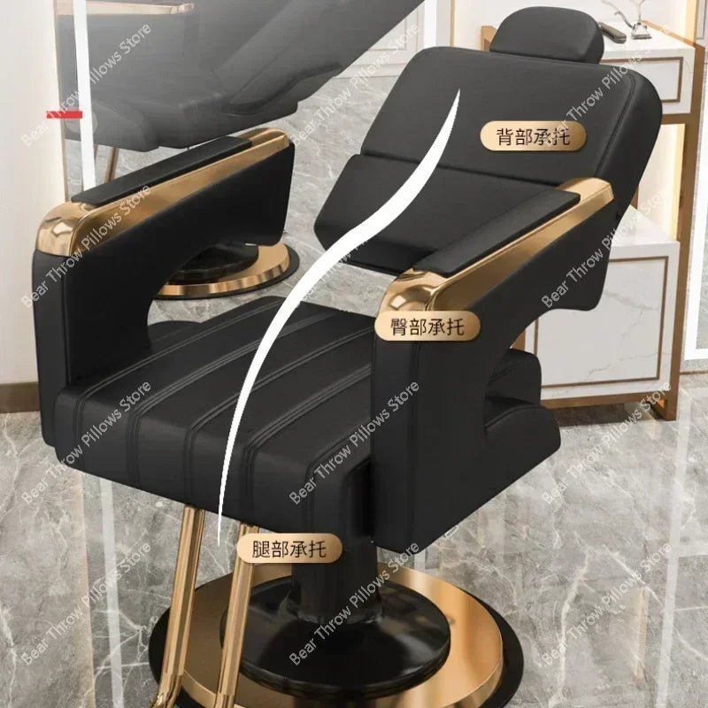 Hairdressing Swivel Barber Chairs Recliner Adjustable Hair Cutting Comfort   Spa Speciality Sillas Furniture QF50BC