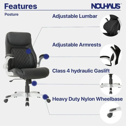 Ergonomic PU Leather Office Chair