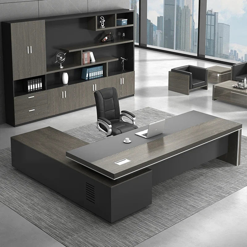 Simple Multifunctional L-Shaped Desk