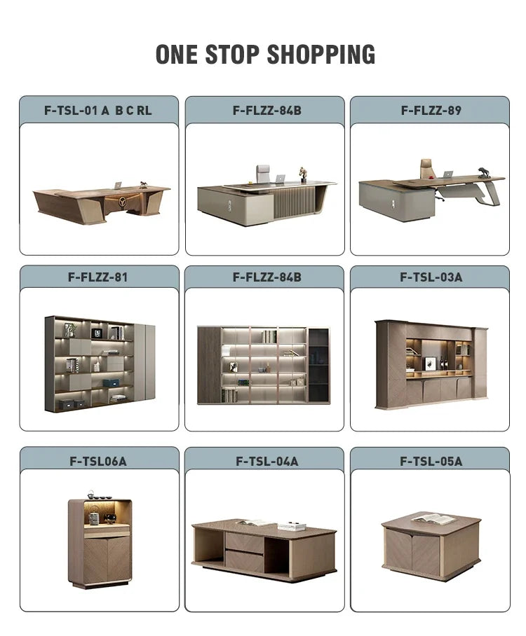 New Design Ceo Boss Leather Luxury Modern Executive Office Furniture Desk