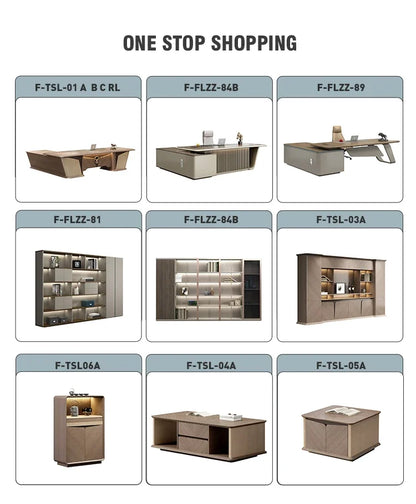 New Design Ceo Boss Leather Luxury Modern Executive Office Furniture Desk