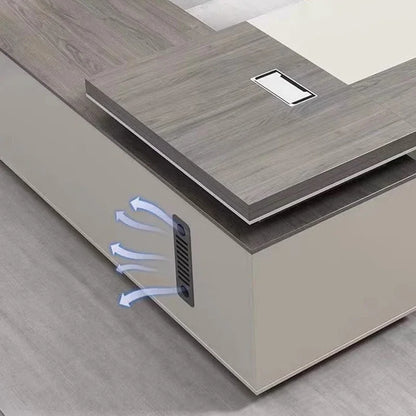 Omodern European Office Desk Standing Bookshelf Corner Conference Computer Desks L Shaped Luxury Mesa De Computador Furniture