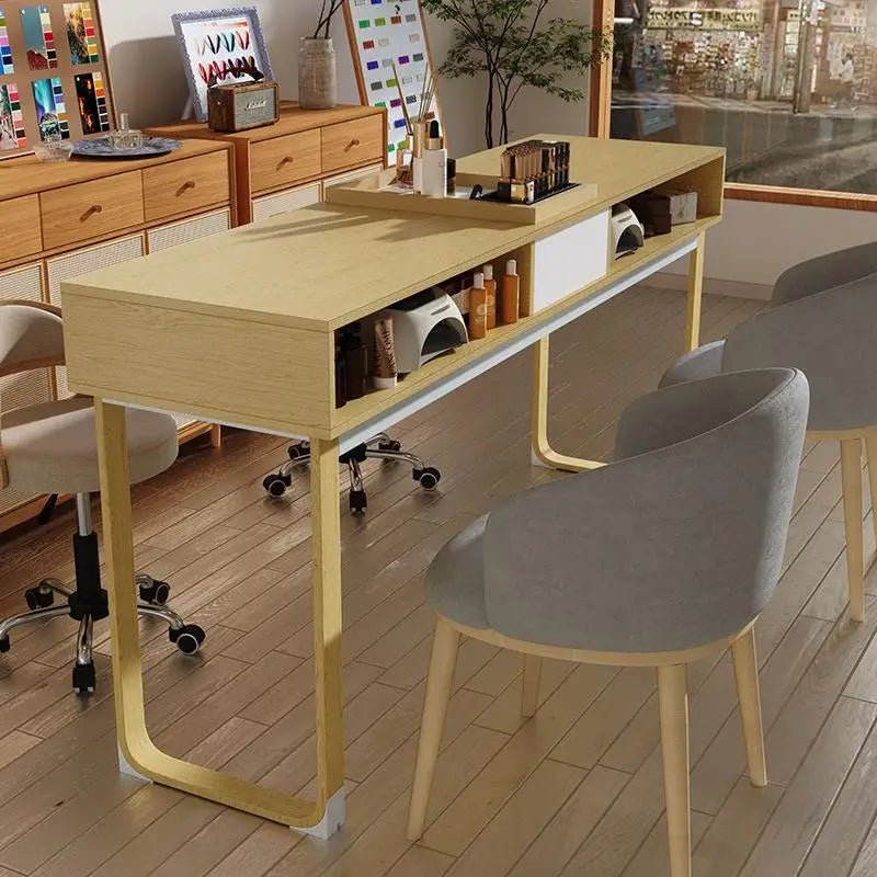 Design Supplies Nail Table Professional Dressing Modern Corner Table Commercial Salon Mesas Para Manicura Furniture CY50NT