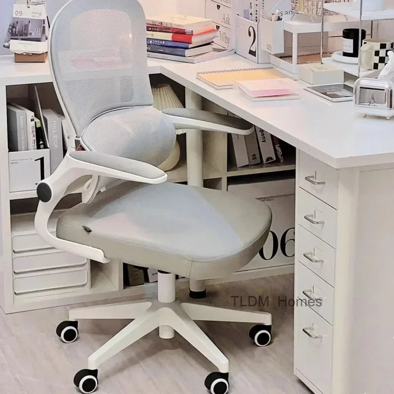 Modern ergonomic office chair with wheels