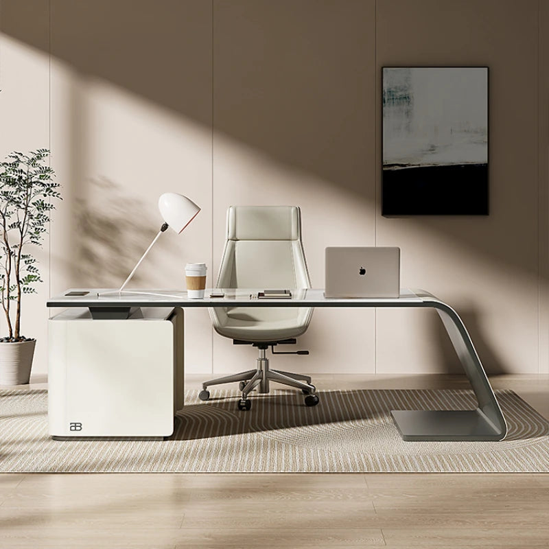 Luxury Wide Computer Desks Laptop Organizer Home Office Desk Study Standing Escritorios De Ordenador Modern Furniture