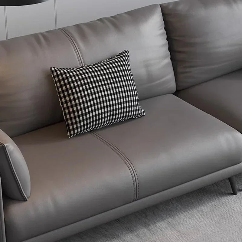 Simple Reception Living Room Sofas Leather Waterproof Armchair Nordic Living Room Sofas European Italian Canape Salon Furniture