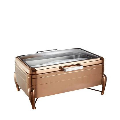 Stainless Steel Chaffing Dish Set  hydraulic luxury golden chafing dish Buffet Set Food Warmers for Restaurant