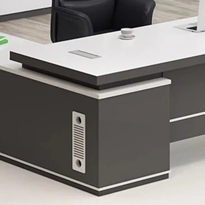 Reception Standing Office Desk White Executive Luxury Shelf Computer Desks Drawers L Shaped Mesa De Computador Modern Furniture