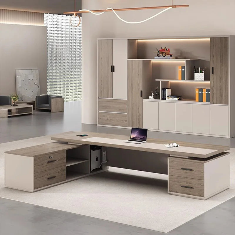 Sedentary Computer Desks Storage Executive School Modern Office Desks Study Students Corner Tavolo Da Lavoro Furniture Desk