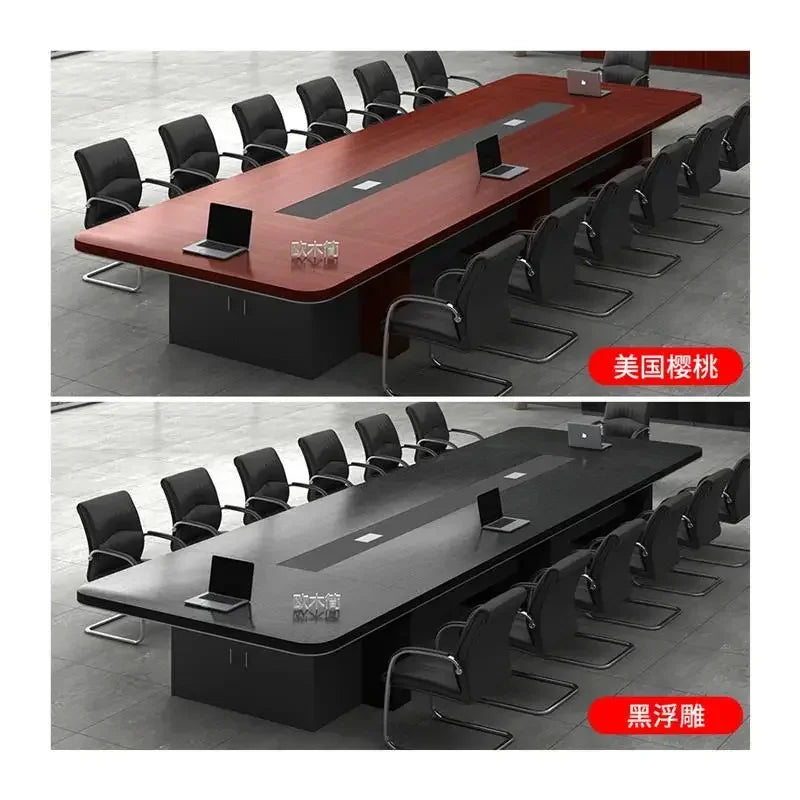 Office conference table long table simple modern large staff training table