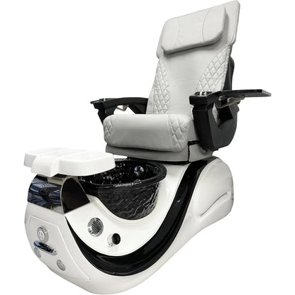 Pedicure Chair with Massage, Built-in Remote, Overflow Protection, 44&quot;D x 44&quot;W x 24&quot;H Acetone-Resistant Leather,Pedicure Chair