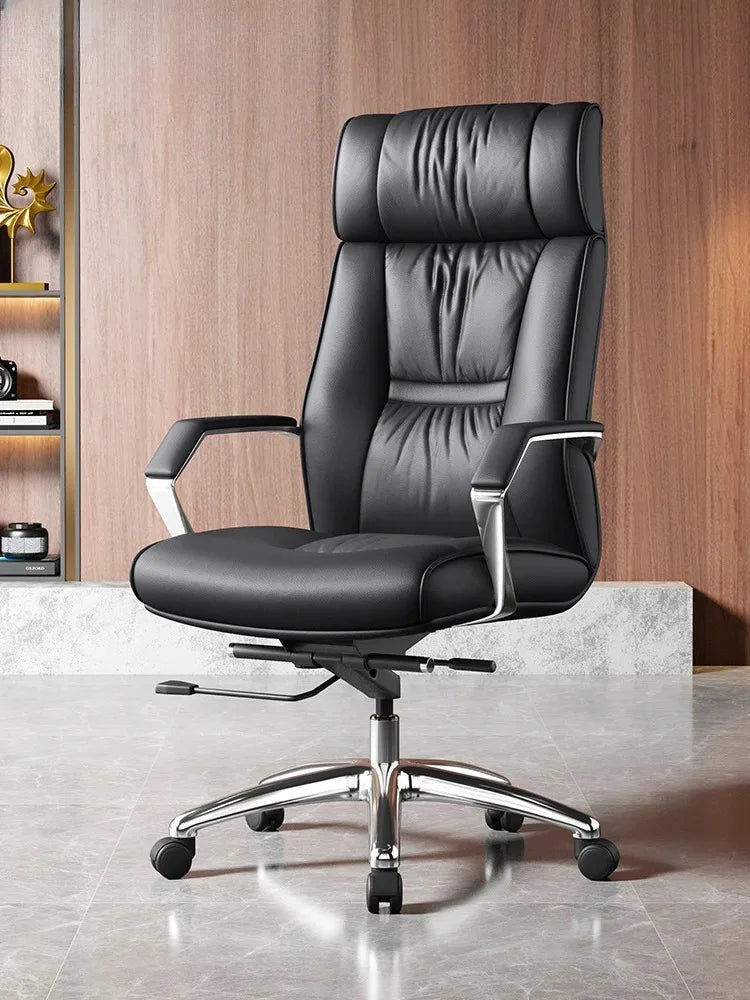 Leather Office Chair for Clerks and Senior